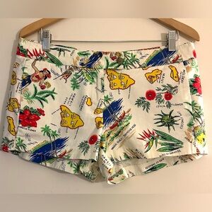 J Crew 100% Cotton Hawaiian Print Shorts. Size 8